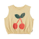 sleeveless top | sand w/ cherry print