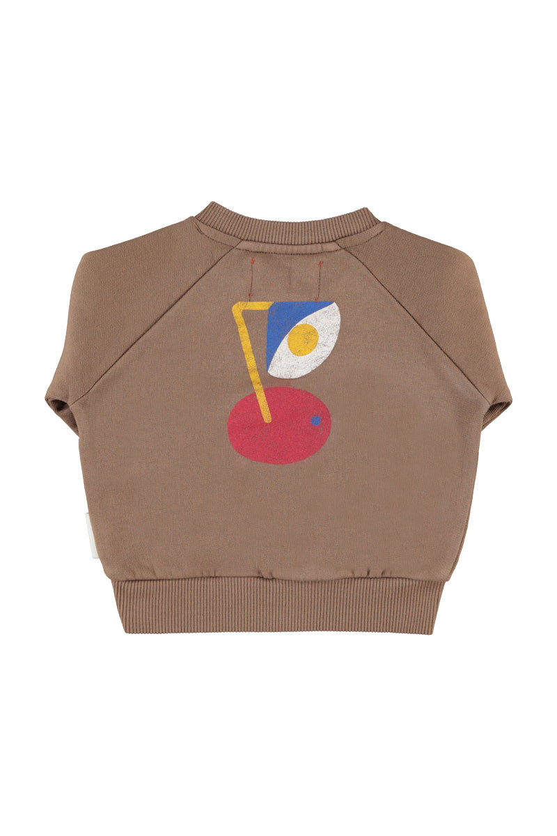 Baby Sweatshirt Brown with "captain" Print