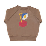 Baby Sweatshirt Brown with "captain" Print