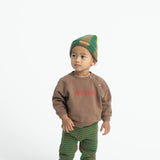 Baby Sweatshirt Brown with "captain" Print