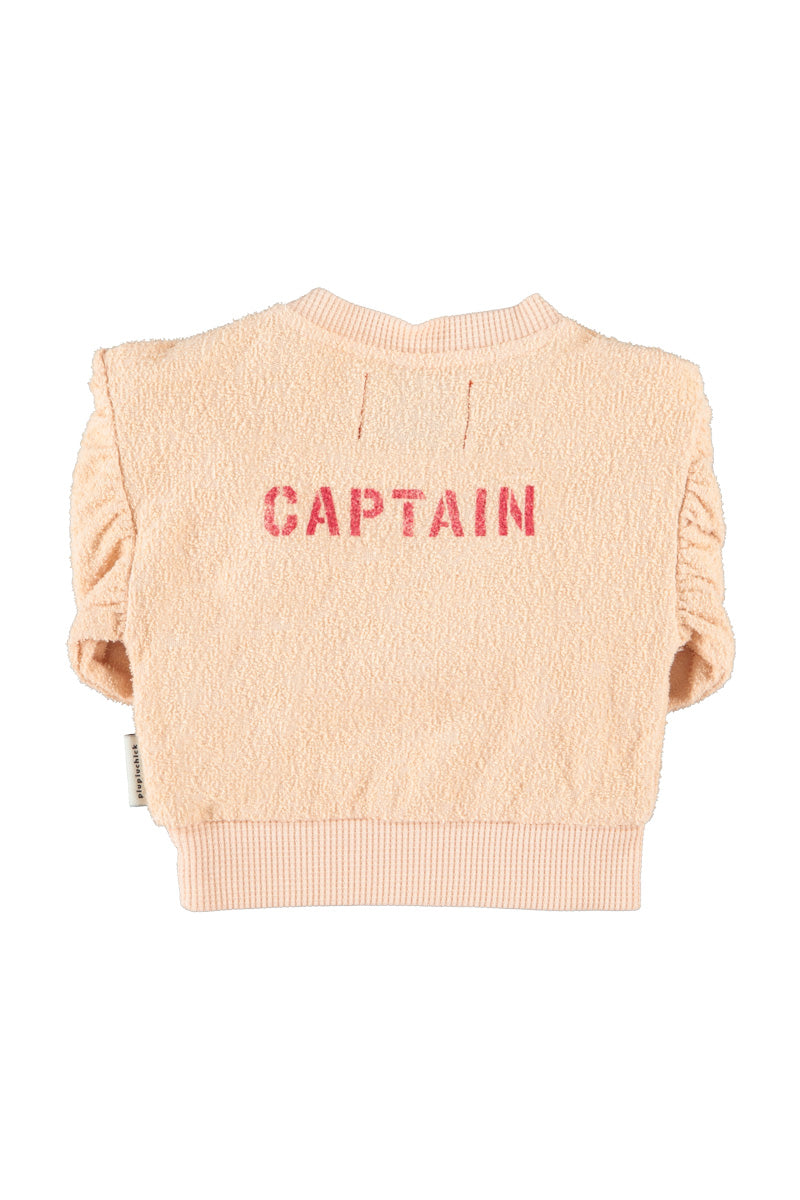Baby Sweatshirt Ballon Sleeves Light Pink with Desk Lamp Print