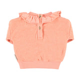 Baby Sweatshirt with Collar Pink with Apple Print