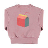 Baby Oversized Sweatshirt Pink with "lunch Break" Print