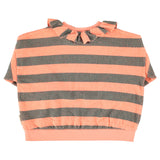 Sweatshirt with Collar Pink & Green Stripes