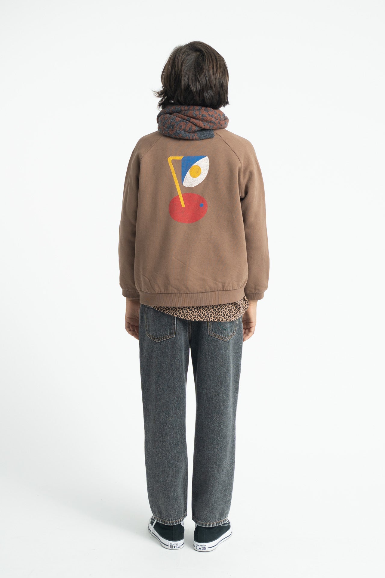 Sweatshirt Brown with "captain" Print