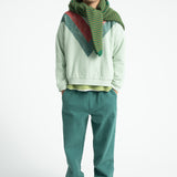 Sweatshirt Mint Green with Multicolor Triangle Print