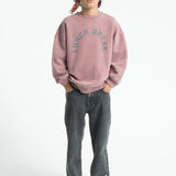 Oversized Sweatshirt Pink with "lunch Break" Print