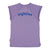 t-shirt dress | purple w/ multicolor wave print