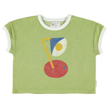 Terry Cotton T'shirt Green with Desk Lamp Print