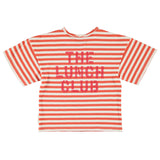 T'shirt Red & Ecru Stripes with Apple Print