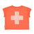 t'shirt | orange w/ "first aid" print