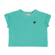 t'shirt | turquoise w/ black logo print