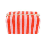 Toilet Bag | Terry Large Stripes, Candy Pink