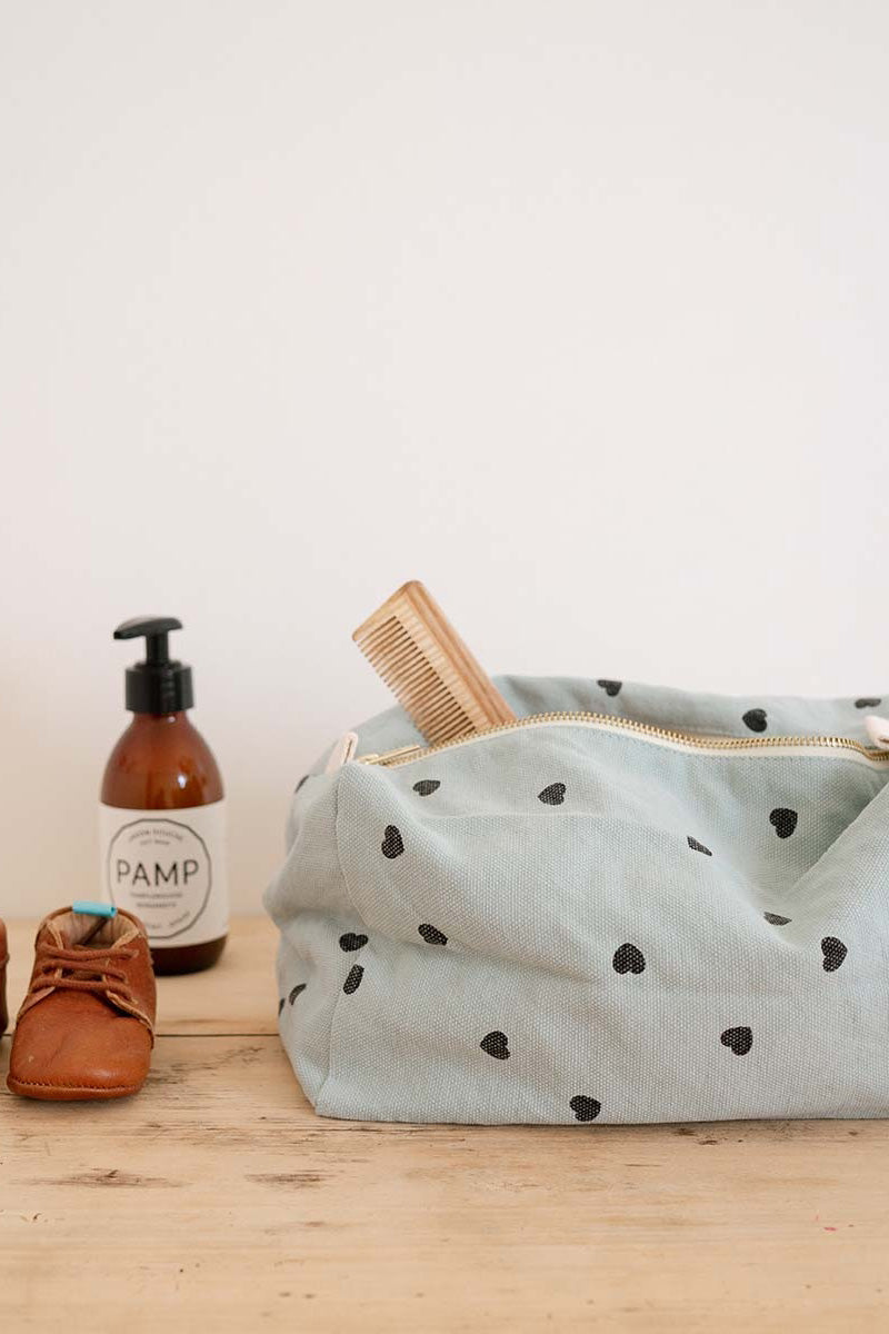 Toilet bag | Black Hearts, Blue