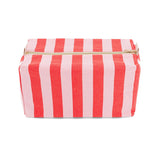 Toilet Bag | Candy Pink & Tomato Stripes