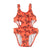 trikini | orange w/  black tigers