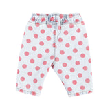 Baby Trousers Light Blue Denim with Red Dots