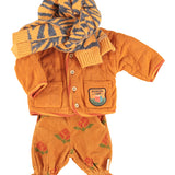 Baby Trousers with Ruffles Camel with Big Flowers