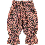 Baby Trousers with Ruffles Pink with Animal Print
