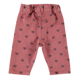 Baby Trousers Pink with Black Hearts
