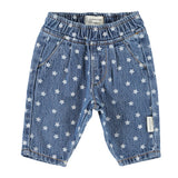Baby Trousers Washed Navy Denim with Stars