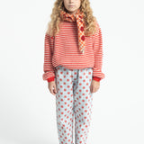 Trousers Light Blue Denim with Red Dots