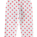 Trousers Light Blue Denim with Red Dots