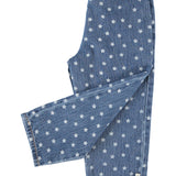 Trousers Washed Navy Denim with Stars