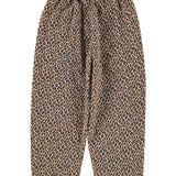 Unisex Trousers Brown with Animal Print