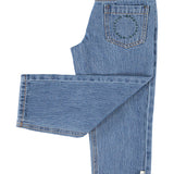 Unisex Trousers Washed Navy Denim