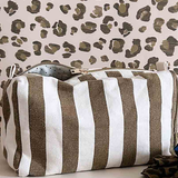 Toilet bag |  Olive & Greige Stripes