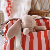 Weekend Bag |Candy Pink & Tomato Stripes