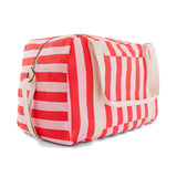 Weekend Bag |Candy Pink & Tomato Stripes