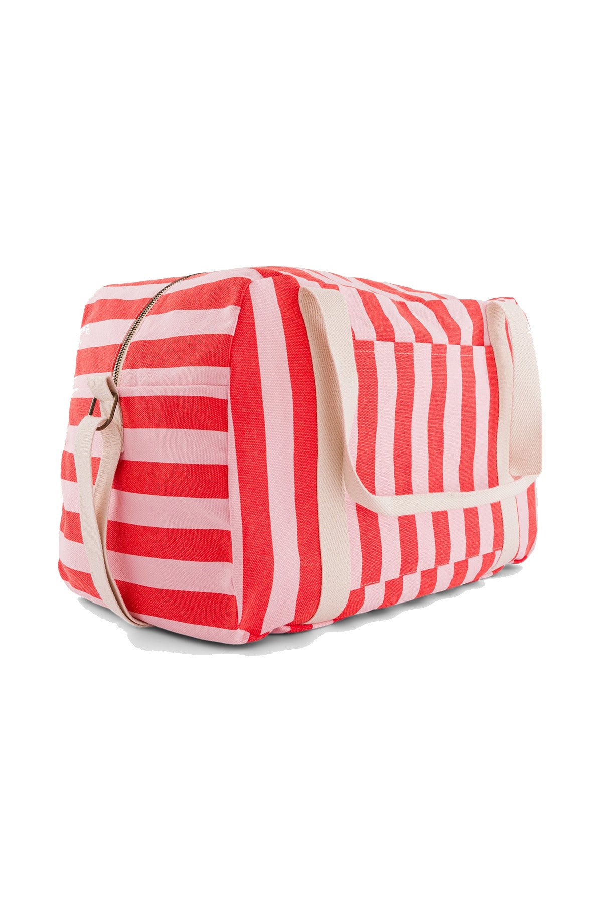 Weekend Bag |Candy Pink & Tomato Stripes