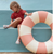 Swim Rings - Peach daisy - 60cm Anna