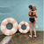 Swim Rings - Peach daisy - 60cm Anna