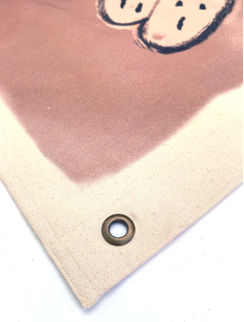 ORGANIC COTTON/CANVAS WALLHANGING/PEACEBIRD 100X70CM