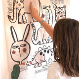 ORGANIC COTTON/CANVAS WALLHANGING/PEACEBIRD 100X70CM