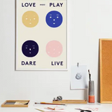 Poster "Four Feelings" by "All The Way To Paris" - 50x70cm